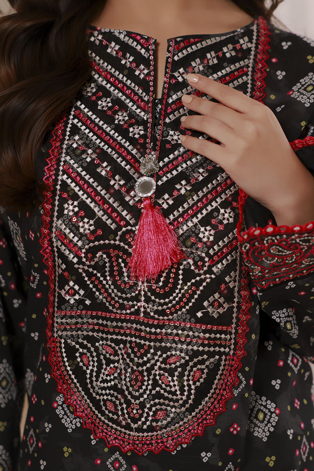 Embroidered Kurta Dupatta Trouser - 1633