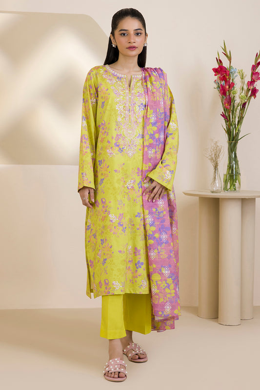 Embroidered Kurta Dupatta Trouser - 1634
