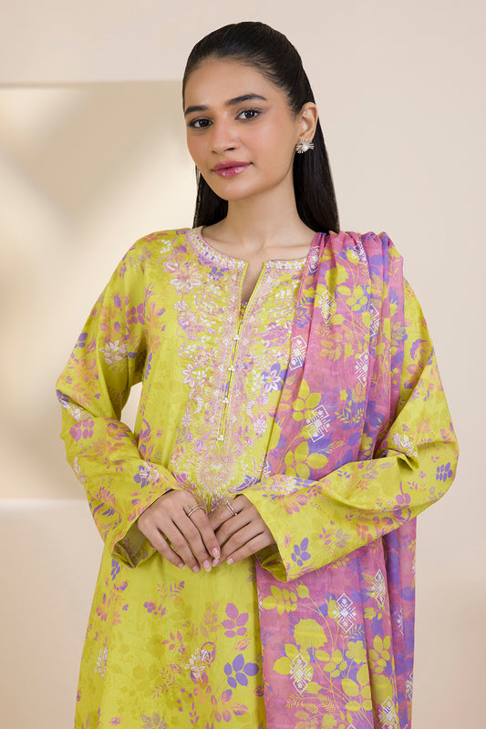 Embroidered Kurta Dupatta Trouser - 1634