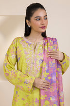 Embroidered Kurta Dupatta Trouser - 1634