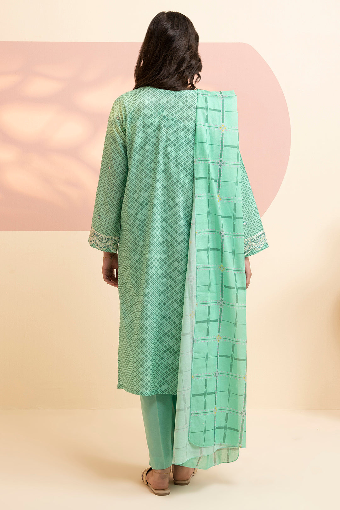 Embroidered Kurta Dupatta Trouser - 1710