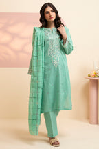 Embroidered Kurta Dupatta Trouser - 1710