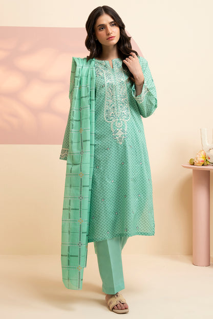 Embroidered Kurta Dupatta Trouser - 1710