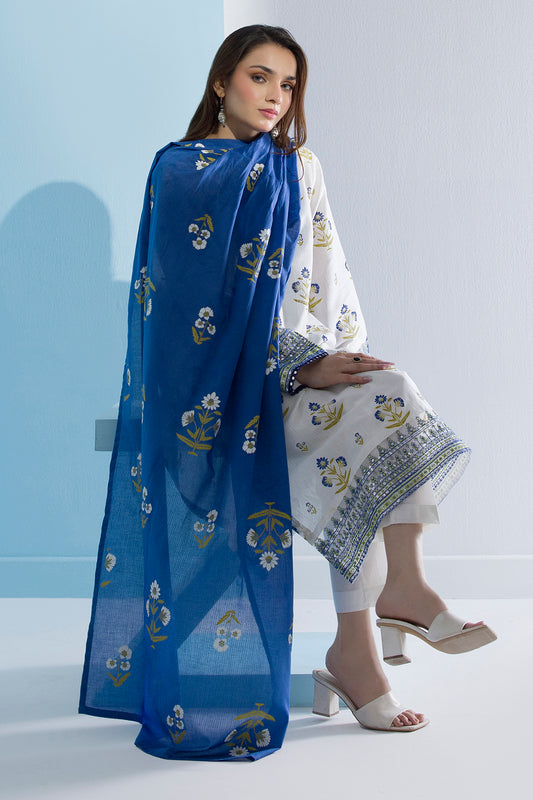 Embroidered Kurta Dupatta Trouser - 1711