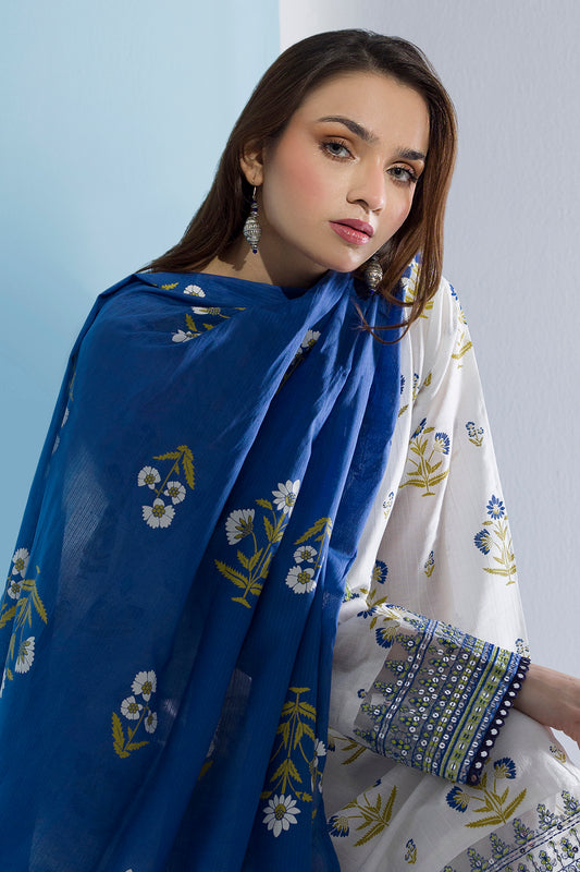 Embroidered Kurta Dupatta Trouser - 1711