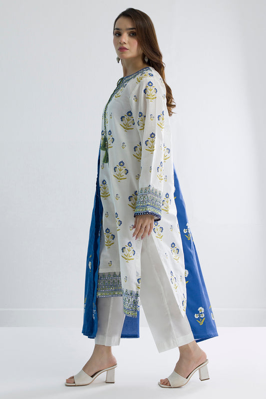 Embroidered Kurta Dupatta Trouser - 1711