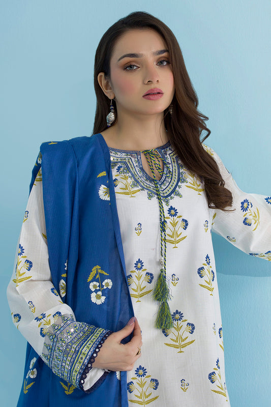 Embroidered Kurta Dupatta Trouser - 1711