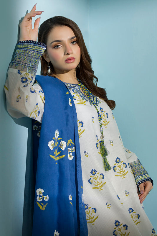 Embroidered Kurta Dupatta Trouser - 1711