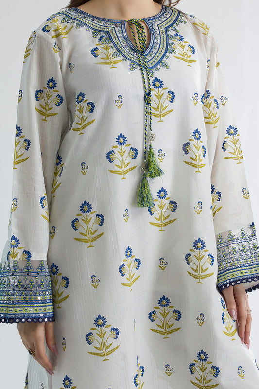 Embroidered Kurta Dupatta Trouser - 1711