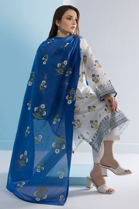 Embroidered Kurta Dupatta Trouser - 1711