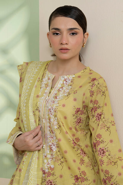 Embroidered Kurta Dupatta Trouser - 1712