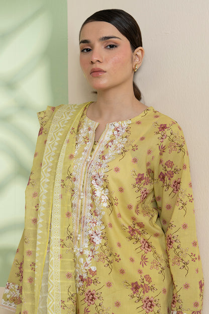 Embroidered Kurta Dupatta Trouser - 1712
