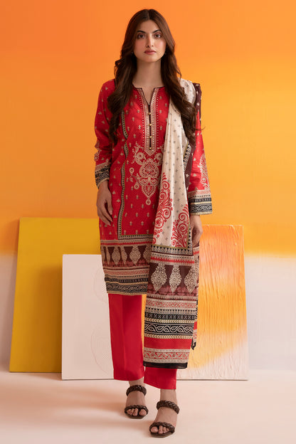 Embroidered Kurta Dupatta Trouser - 1713