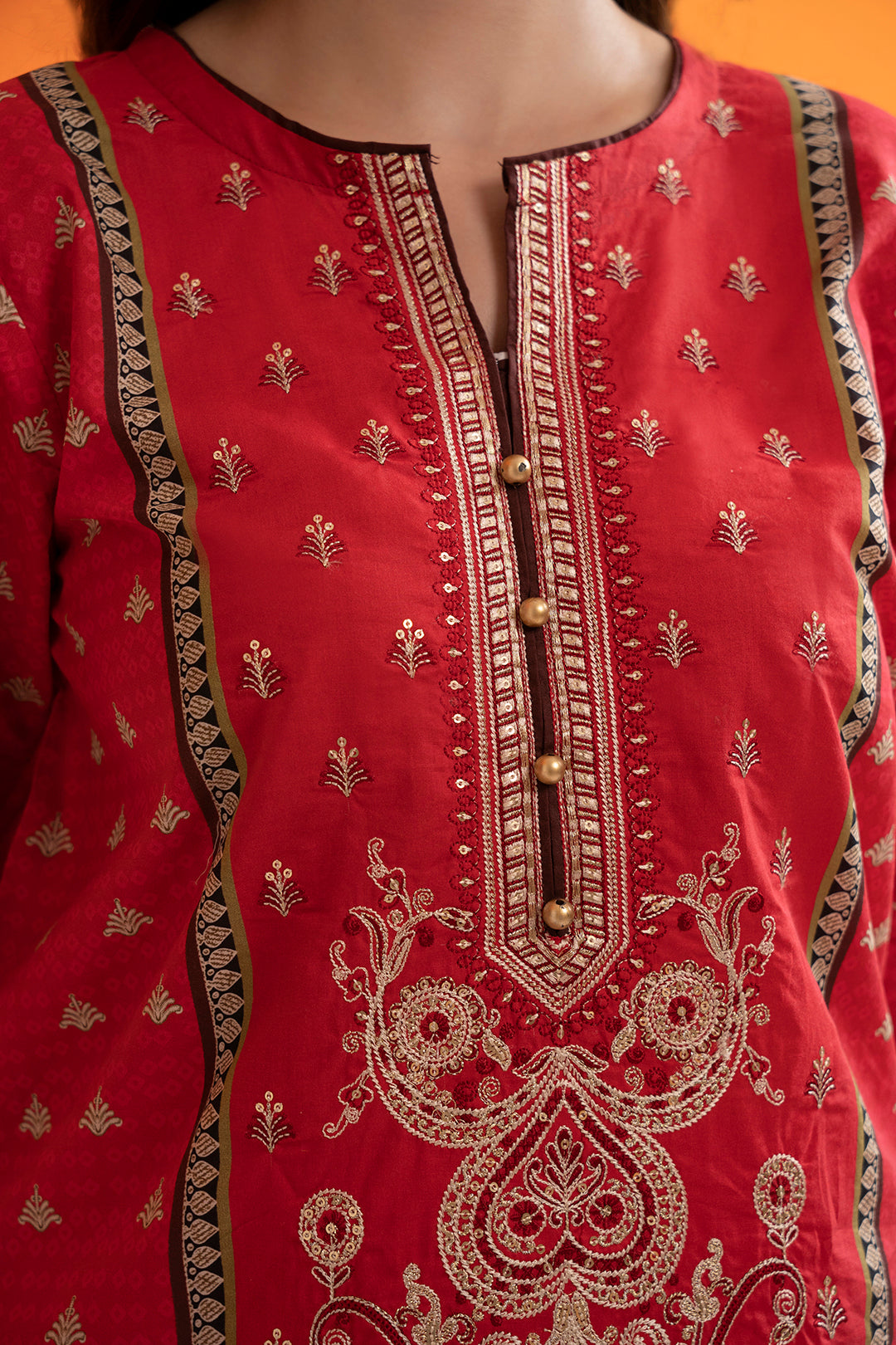 Embroidered Kurta Dupatta Trouser - 1713