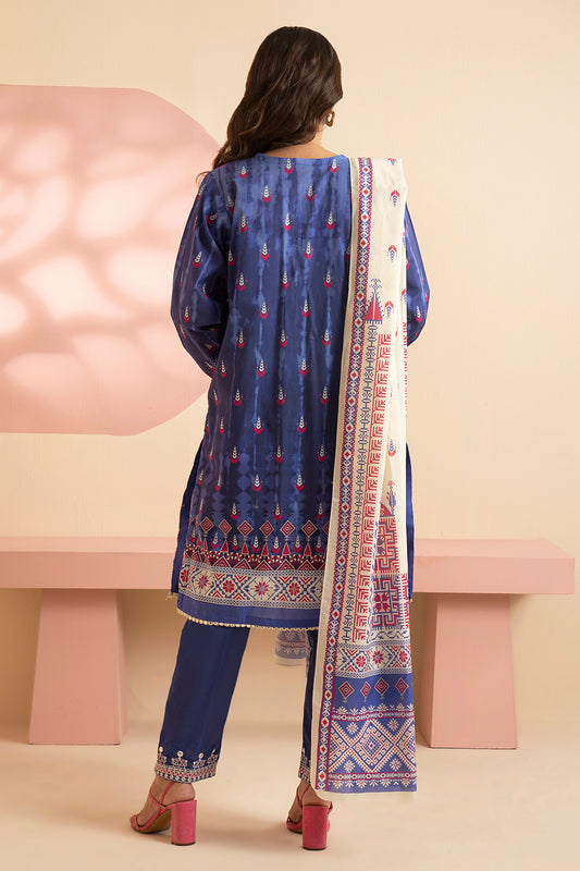 Embroidered Kurta Dupatta Trouser - 1715