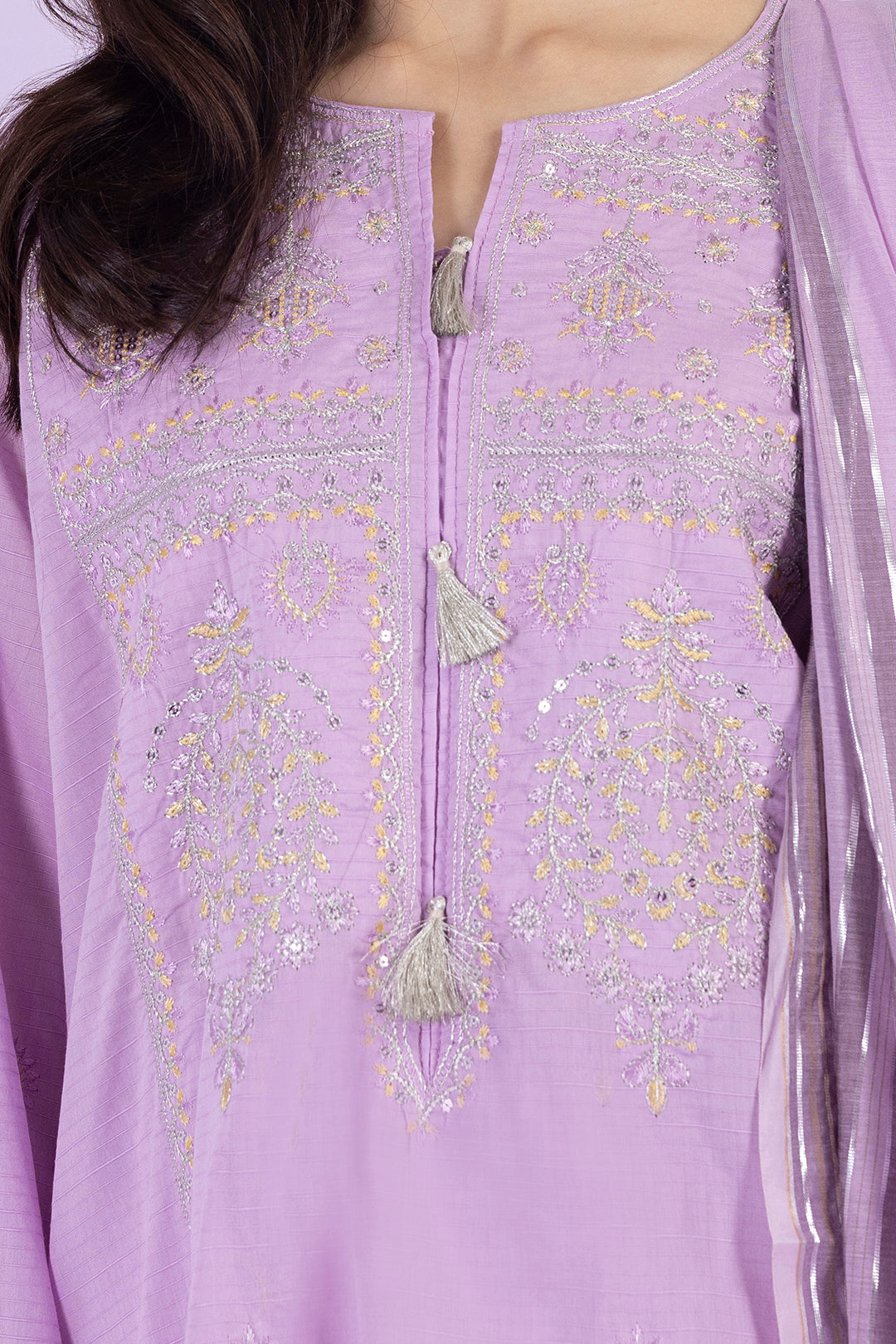 Embroidered Kurta Dupatta Trouser - 1716