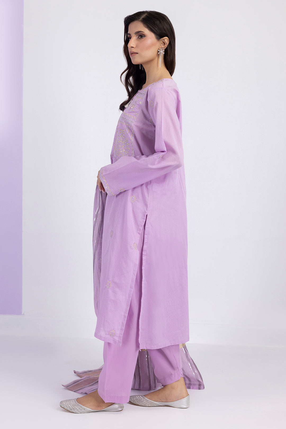 Embroidered Kurta Dupatta Trouser - 1716