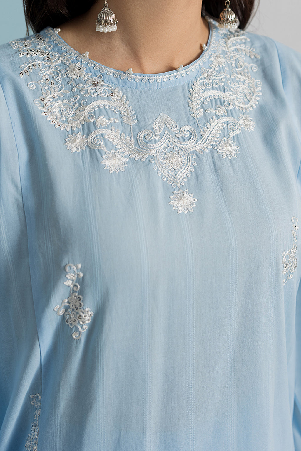 Embroidered Kurta Dupatta Trouser - 1717