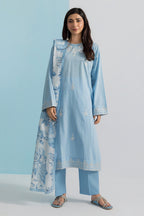 Embroidered Kurta Dupatta Trouser - 1717