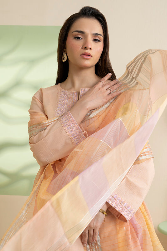 Embroidered Kurta Dupatta Trouser - 1718