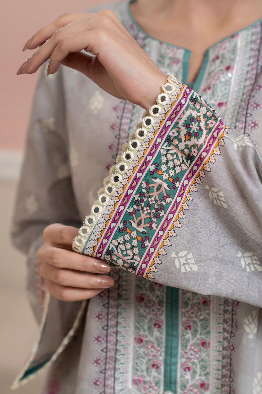 Embroidered Kurta Dupatta Trouser - 1719