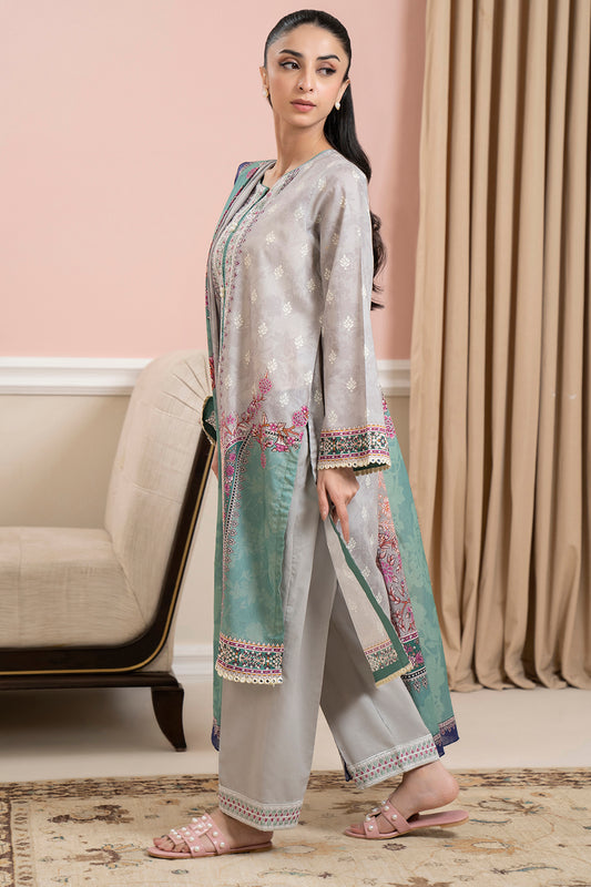 Embroidered Kurta Dupatta Trouser - 1719
