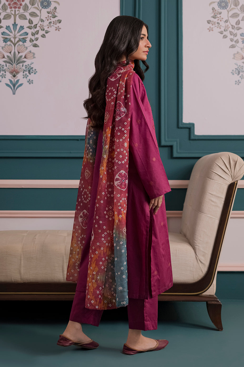Embroidered Kurta Dupatta Trouser - 1720