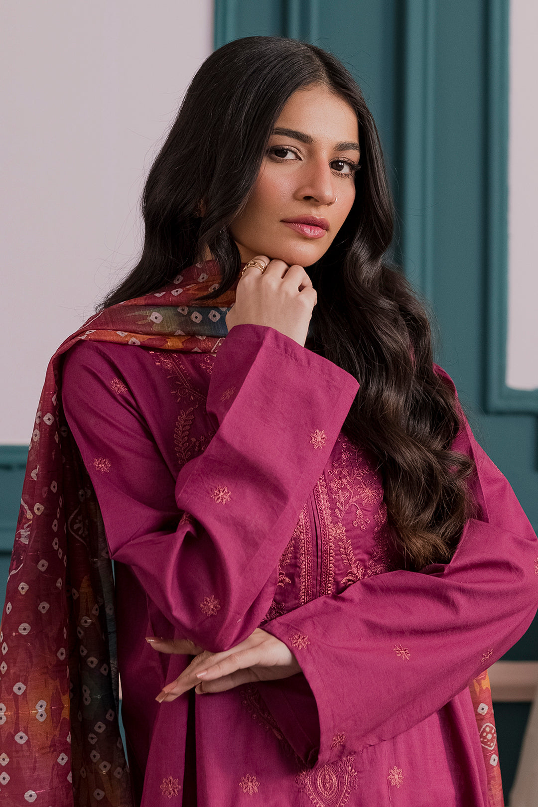 Embroidered Kurta Dupatta Trouser - 1720