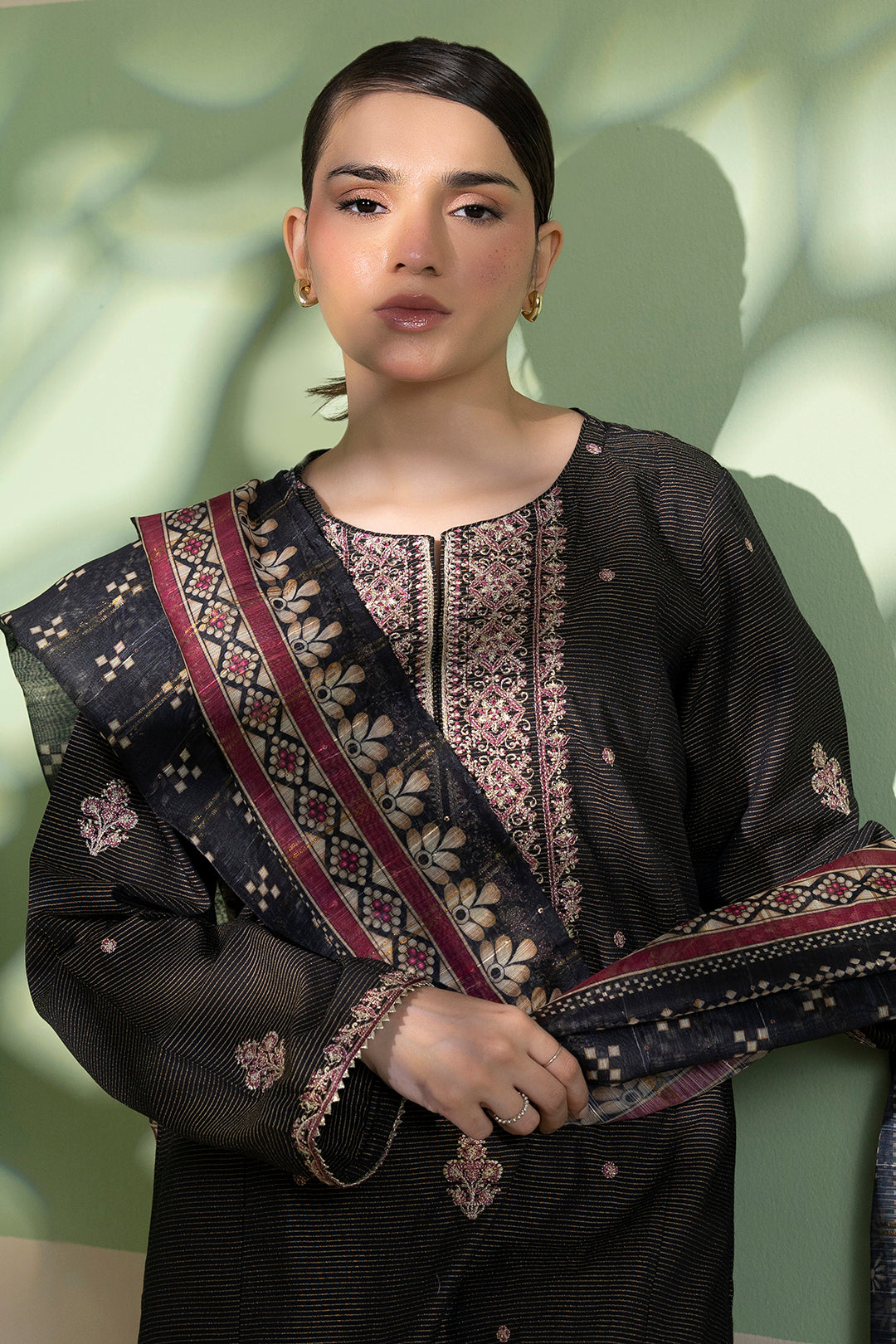 Embroidered Kurta Dupatta Trouser - 1722