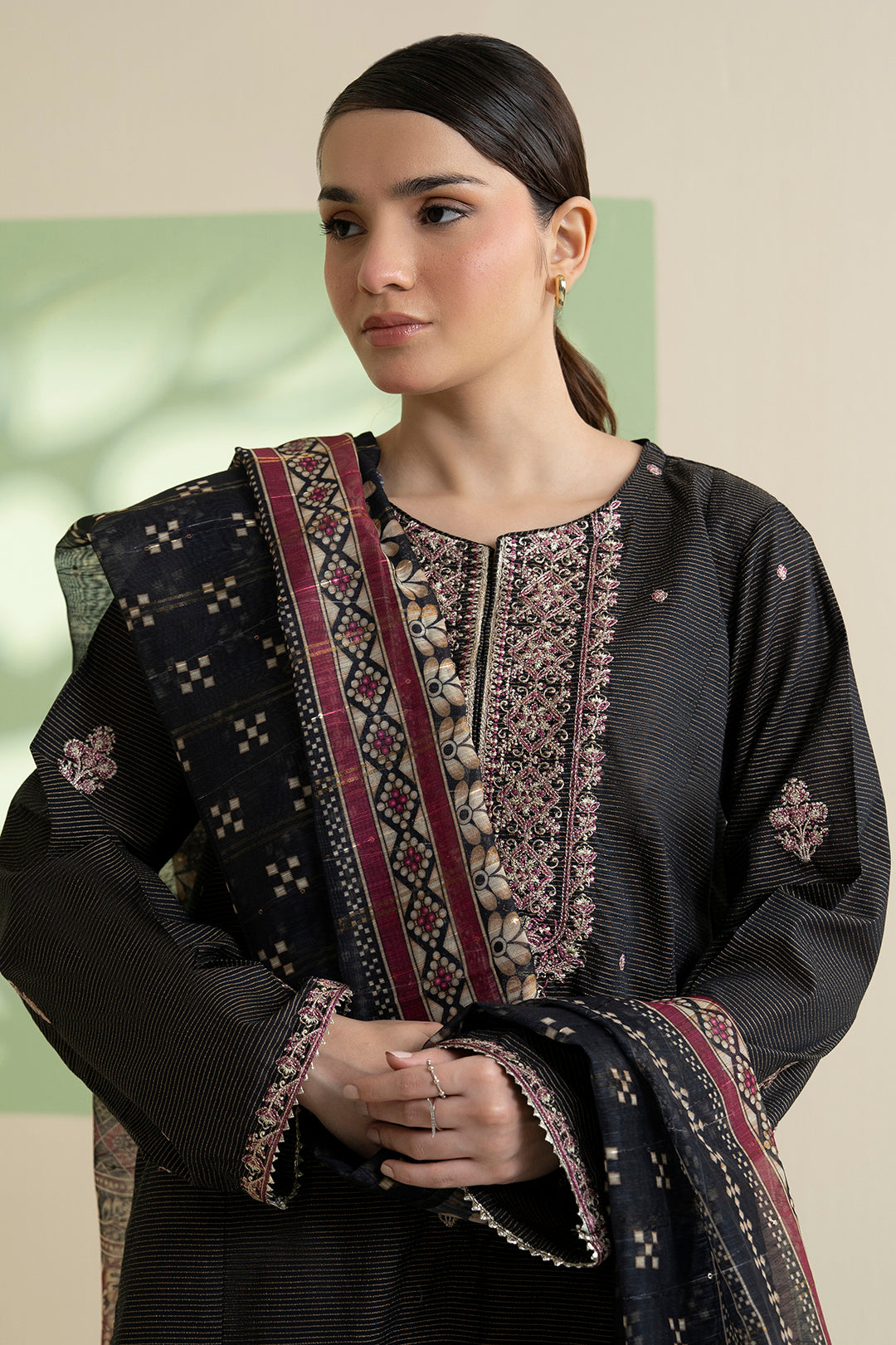 Embroidered Kurta Dupatta Trouser - 1722