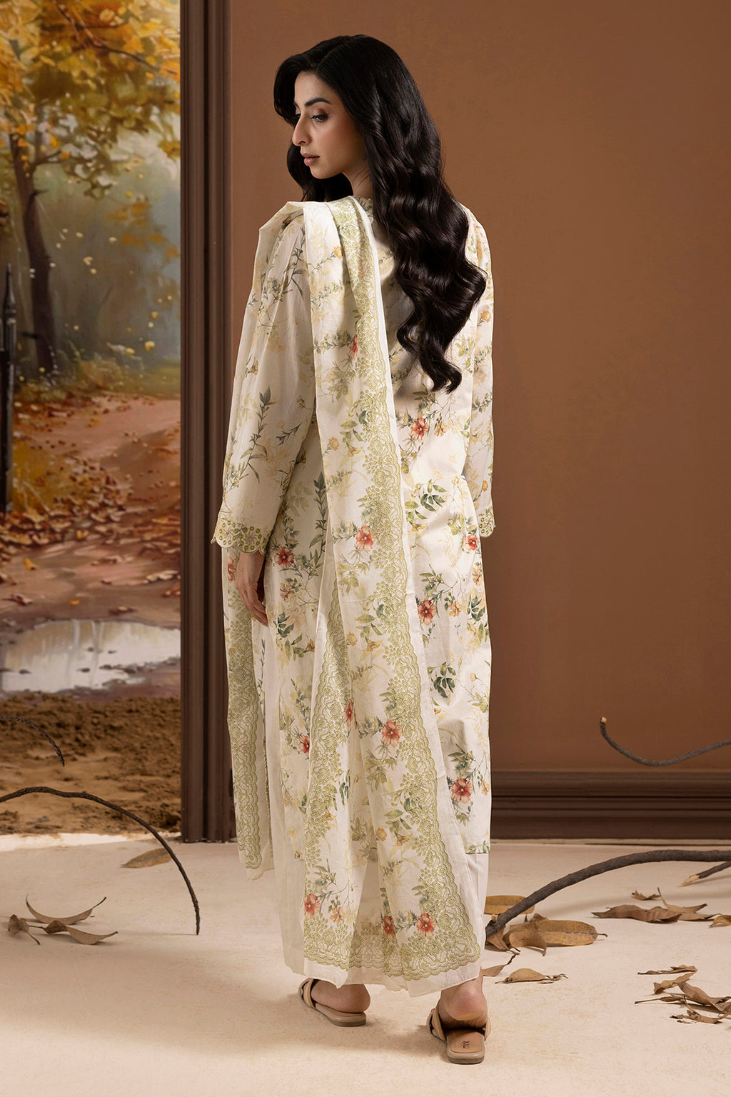 Embroidered Kurta Dupatta Trouser - 1783