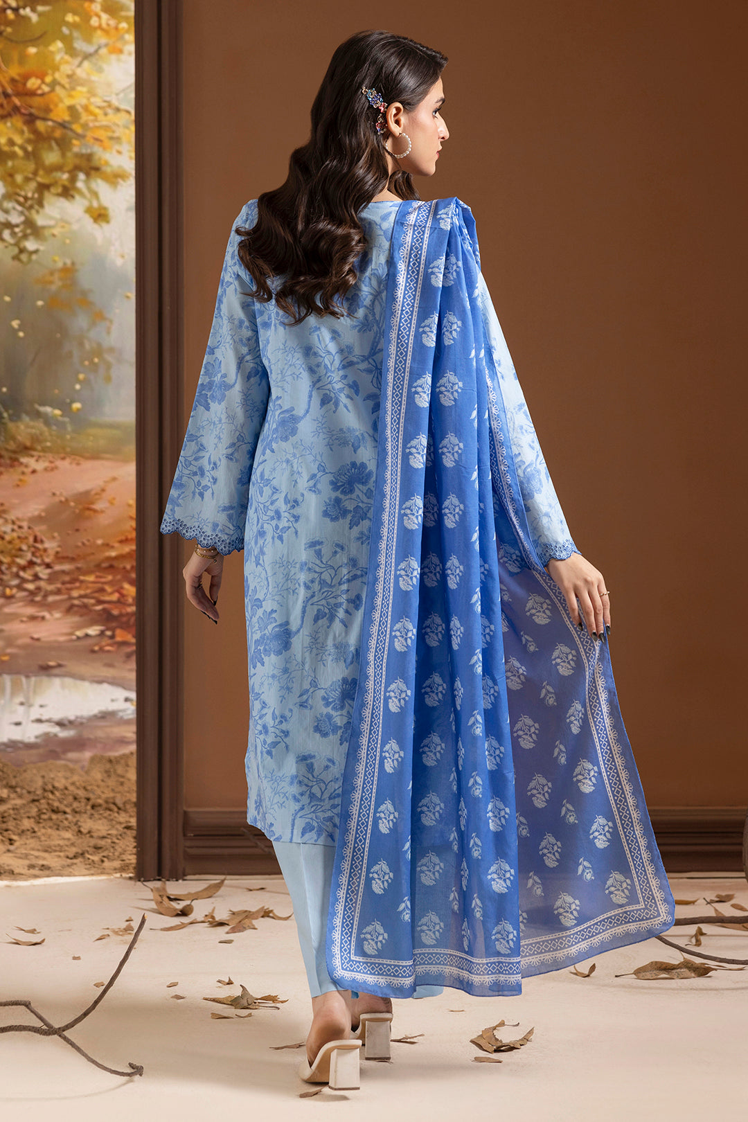 Embroidered Kurta Dupatta Trouser - 1785