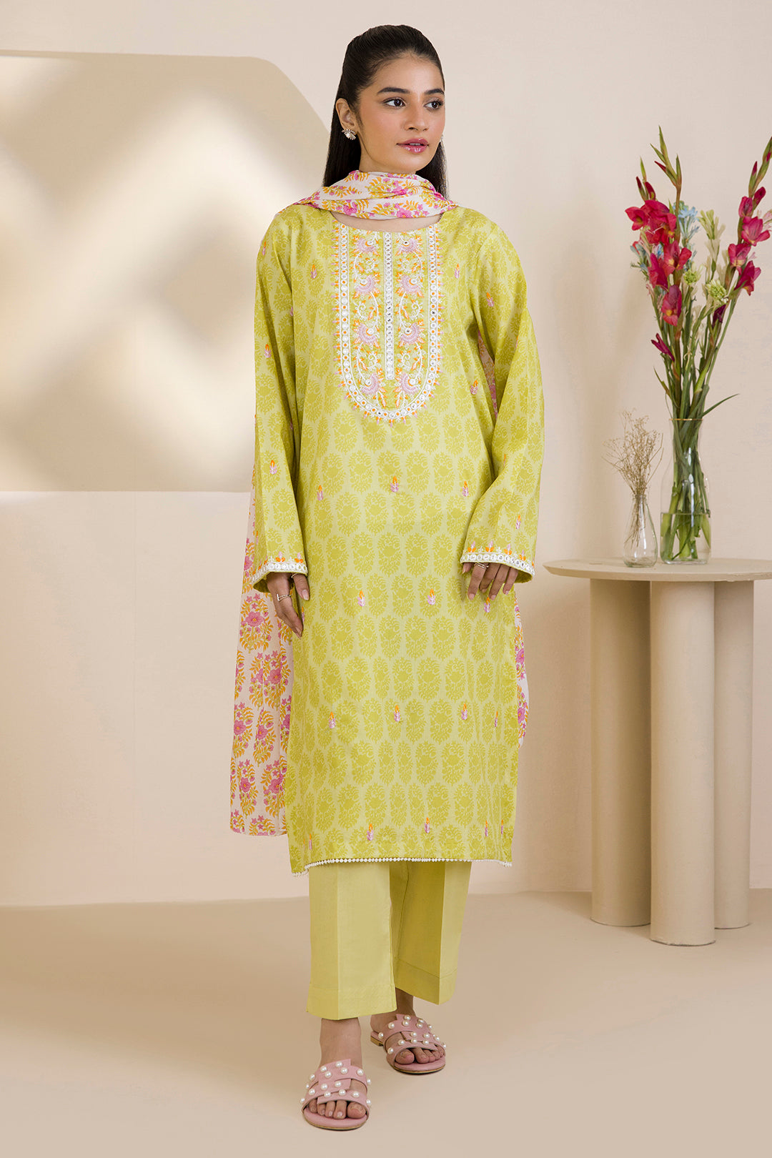Embroidered Kurta Dupatta Trouser - 1787