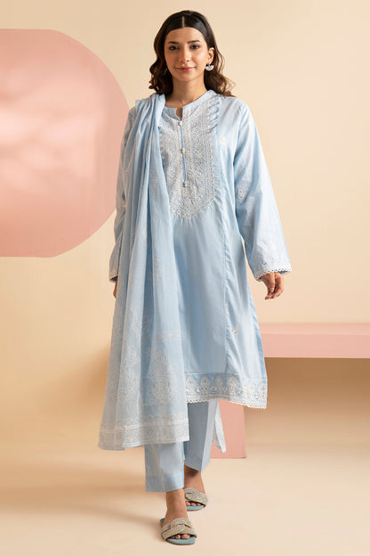 Embroidered Kurta Dupatta Trouser - 1788