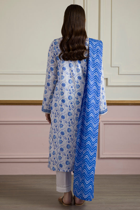 Embroidered Kurta Dupatta Trouser - 1789