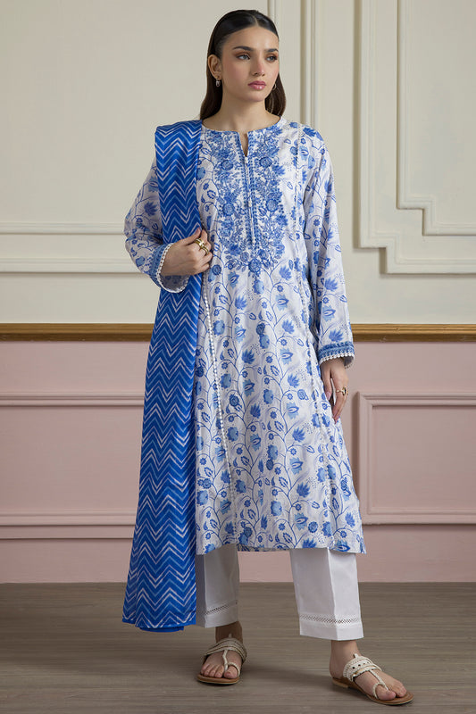 Embroidered Kurta Dupatta Trouser - 1789