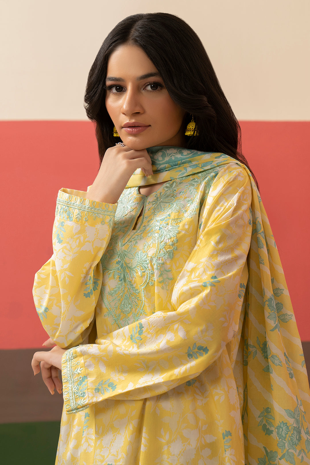 Embroidered Kurta Dupatta Trouser - 1831