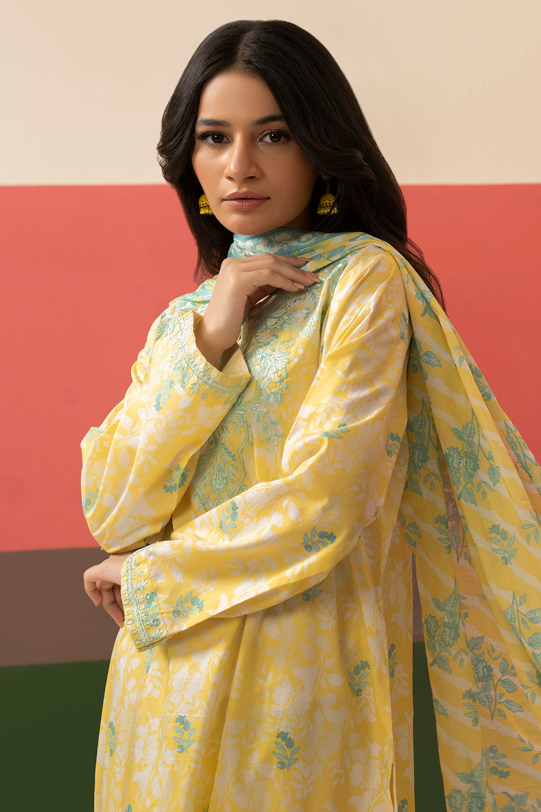 Embroidered Kurta Dupatta Trouser - 1831