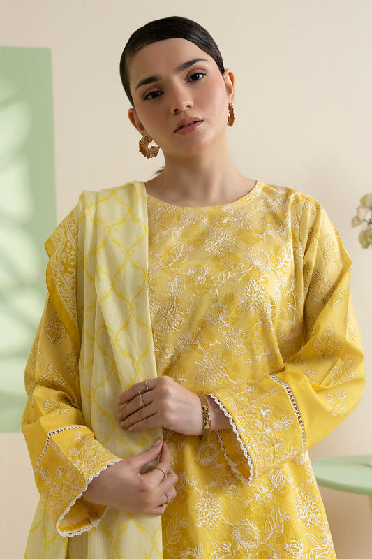 Embroidered Kurta Dupatta Trouser - 1832
