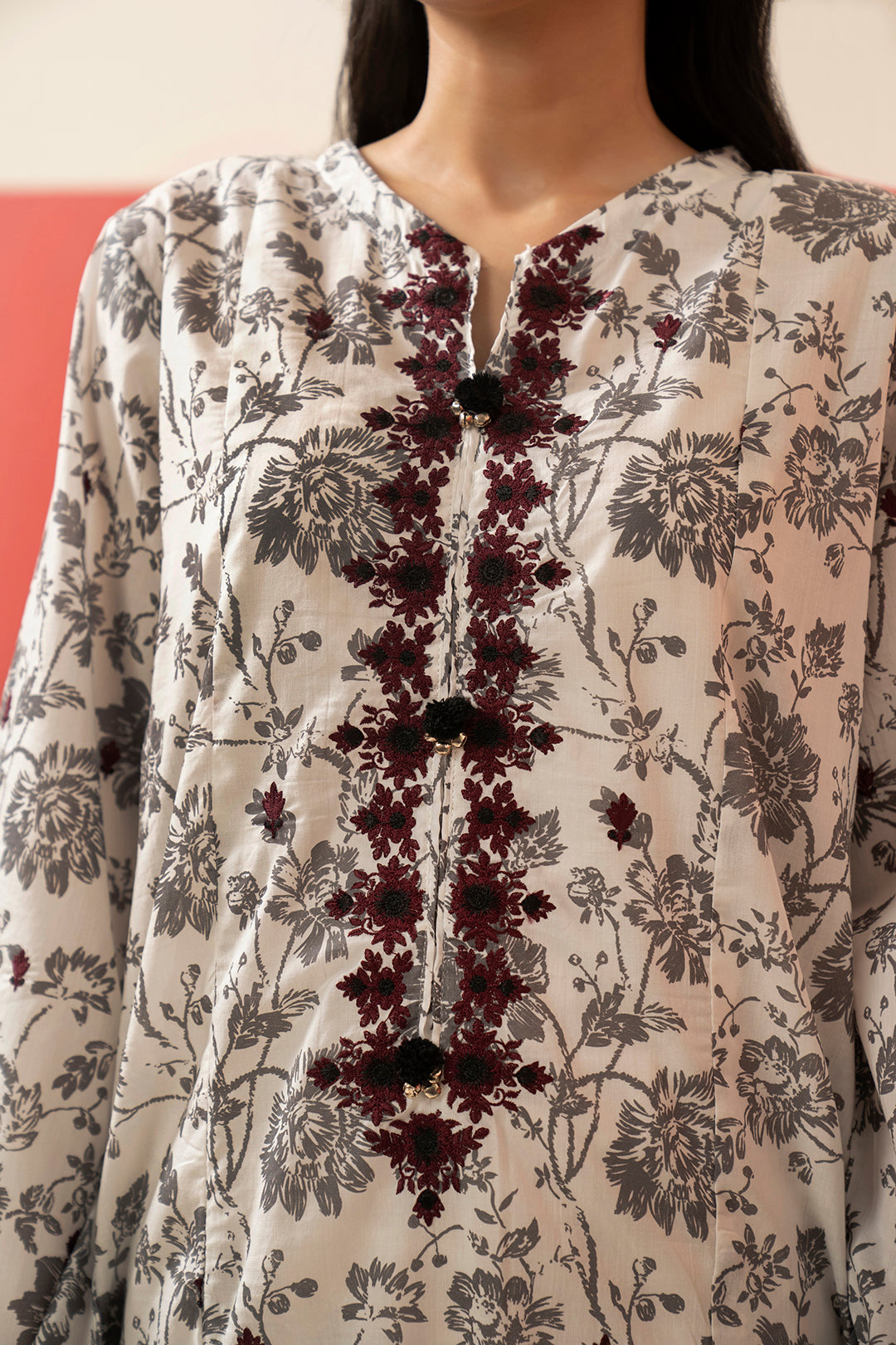 Embroidered Kurta Dupatta Trouser - 1833