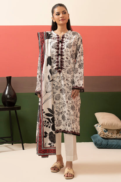 Embroidered Kurta Dupatta Trouser - 1833