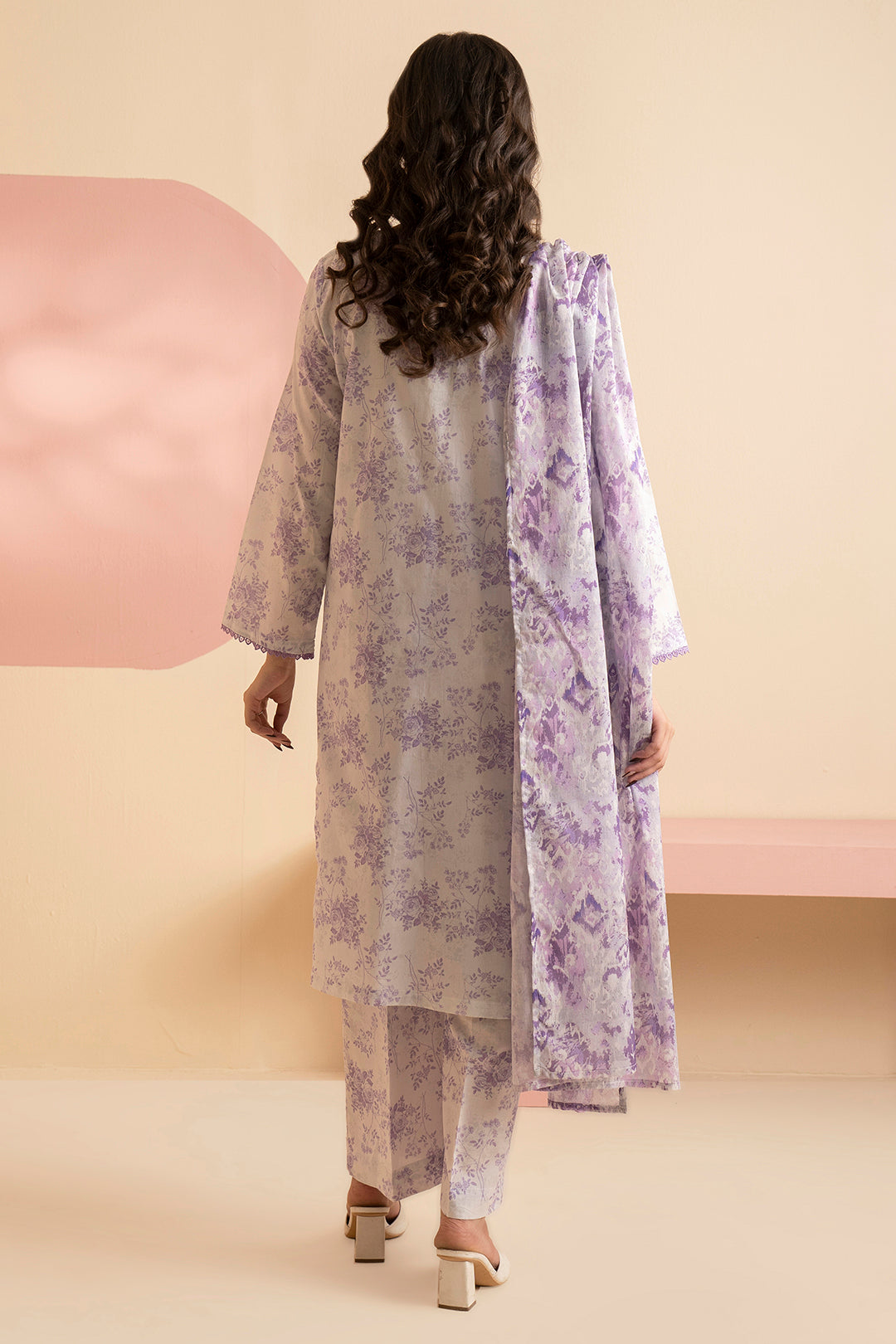 Embroidered Kurta Dupatta Trouser - 1865