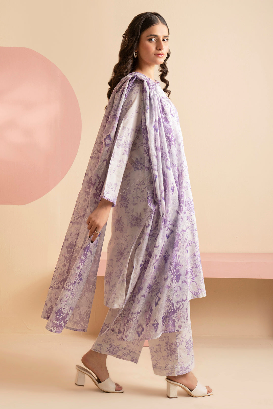 Embroidered Kurta Dupatta Trouser - 1865