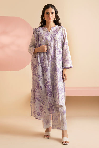 Embroidered Kurta Dupatta Trouser - 1865