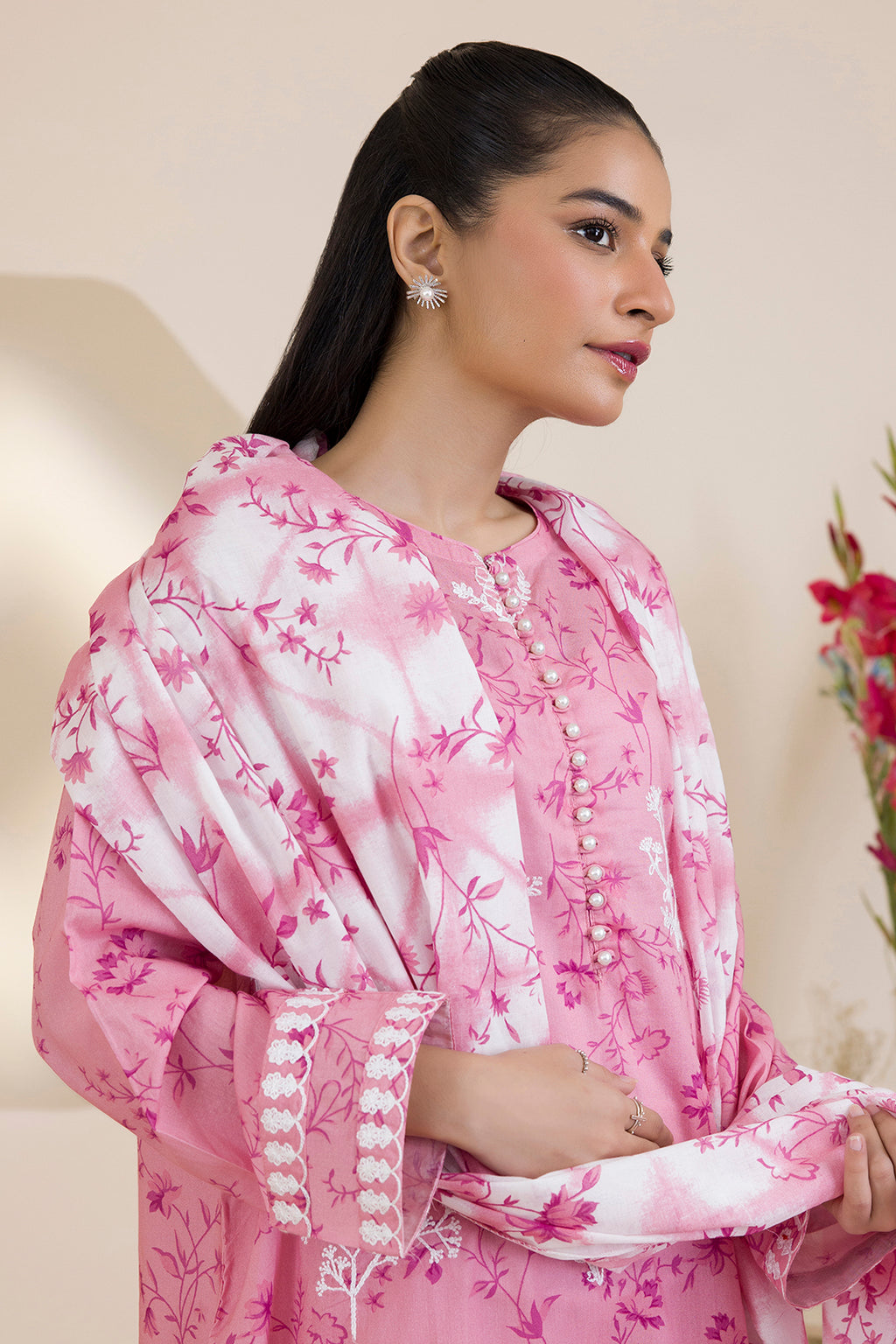 Embroidered Kurta Dupatta Trouser - 1867