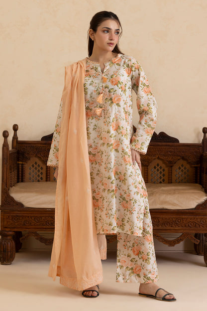 Embroidered Kurta Dupatta Trouser - 1868