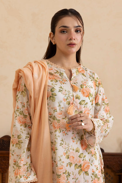 Embroidered Kurta Dupatta Trouser - 1868