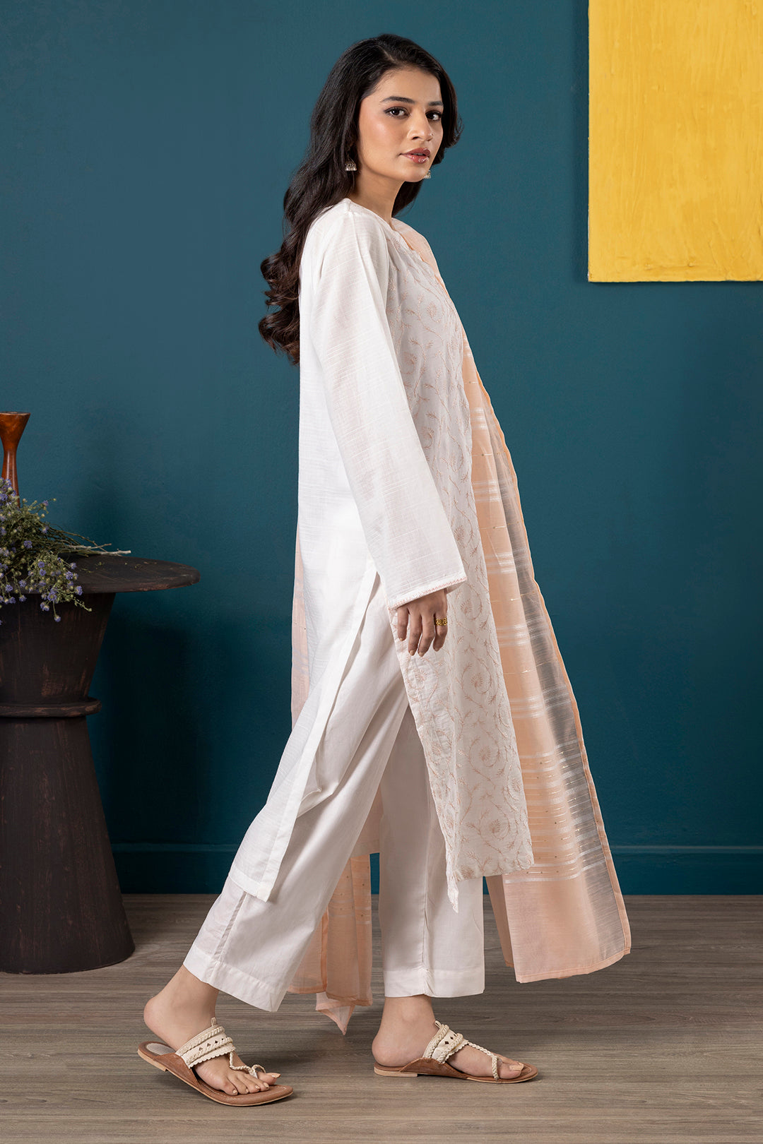 Embroidered Kurta Dupatta Trouser - 1933