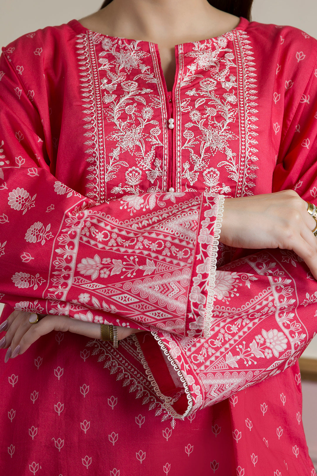 Embroidered Kurta Dupatta Trouser - 1934