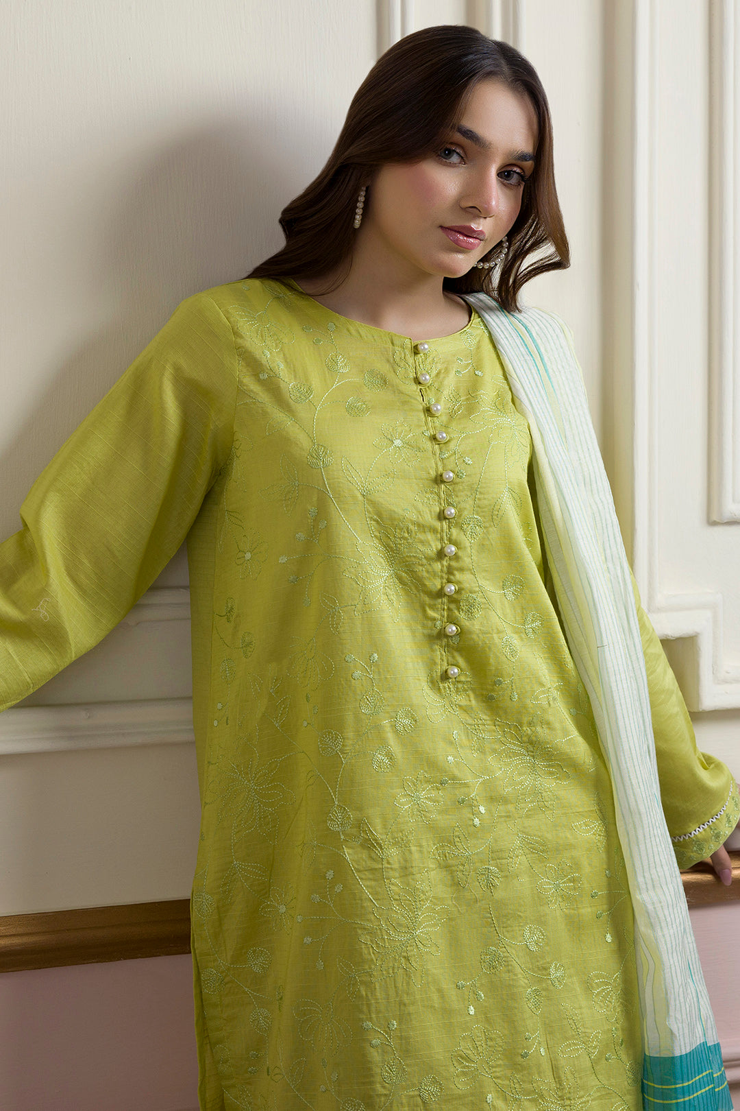 Embroidered Kurta Dupatta Trouser - 1935